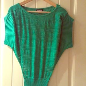 Bebe Kelly green knit top with bandage bottom